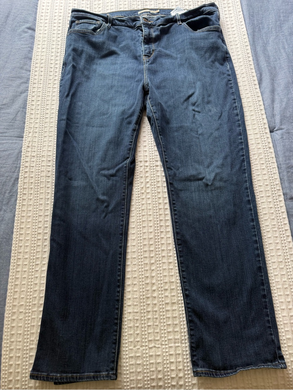 Levi's Women's Straight-Leg Jeans in Dark Blue Wash